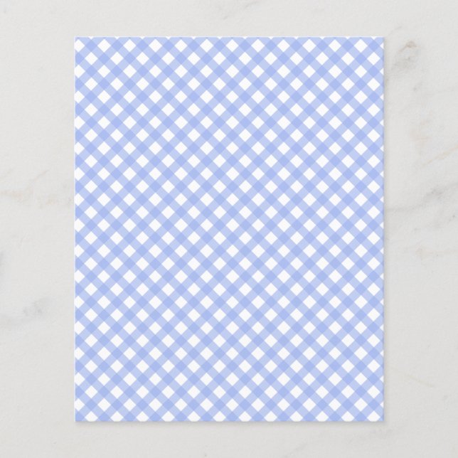 Papper för Baby blue Gingham Mönster-skrapbok (Framsida)