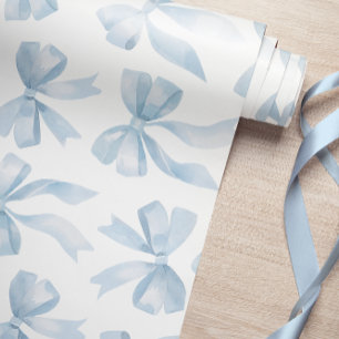 Papper för baby blue radbrytning presentpapper