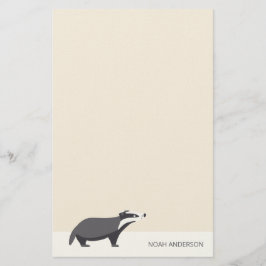 Papper för Badger Woodland animal children station