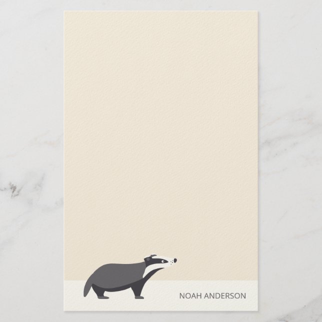 Papper för Badger Woodland animal children station (Framsida)