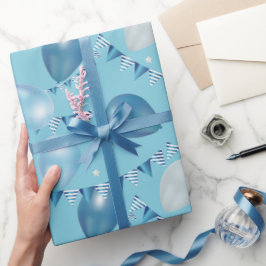 Papper för ballonger, stenar och trädgårdsbordedag presentpapper