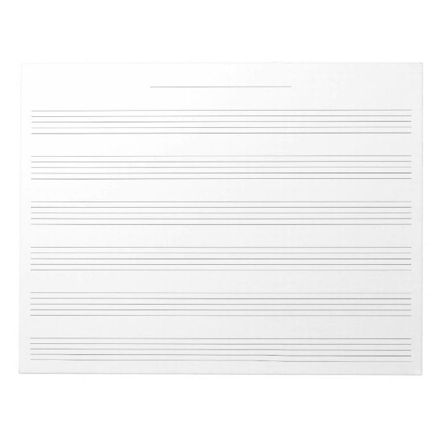 Papper för barn i Wide Rule Music Manuscript Anteckningsblock (Framsida)