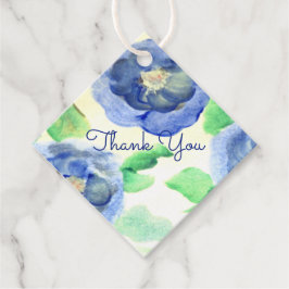 Papper för blå Ro-vattenfärg Gåvor Etiketter