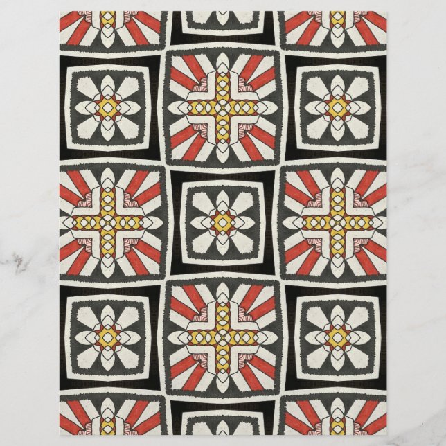 Papper  för Black Red Gult Scrapbook (Framsida)