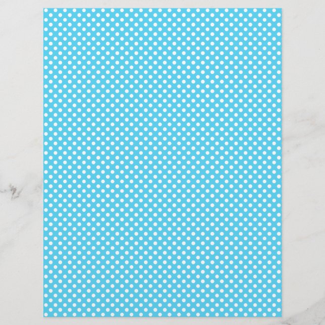 Papper för Blue Polka-punktsskrapbok (Framsida)