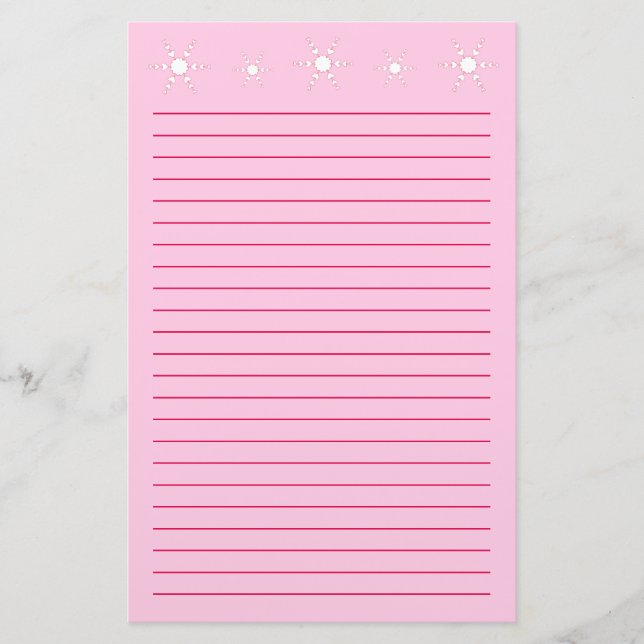 Papper för brevpapper för vithjärta snöflingor (Framsida)