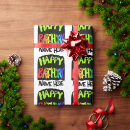 Papper för Bright och Lycklig Birtgday Wrapping Presentpapper