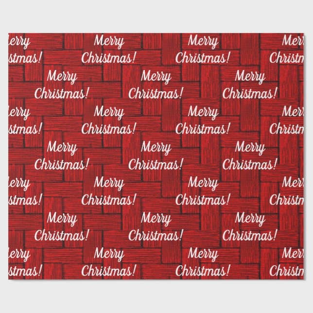 Papper för Bright Red Jul Wrapping Presentpapper (Platt)