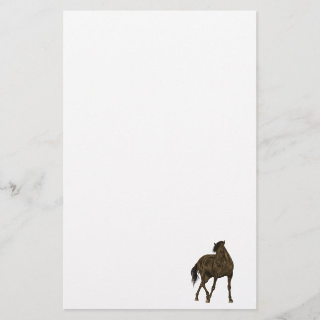 Papper för Brown Horse White Stationery (Framsida)