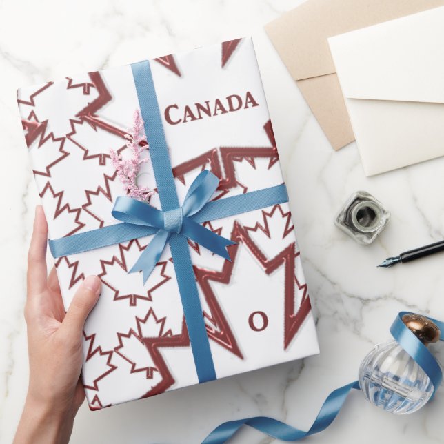 Papper för Canadian Maple Löv Wrapping Presentpapper (Gifting)