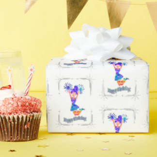 Papper för Cheerledare Birthday Wrapping Presentpapper
