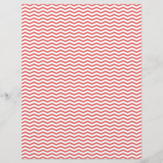 Papper för Coral Chevron/Zig Zag-skrapbok