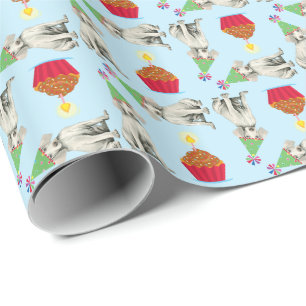Papper för "Cupkaka Weimaraner Wrapping" Presentpapper