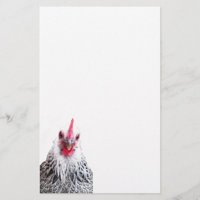 Papper för Cute Bantam Cochin Hen Photo Stationery (Framsida)