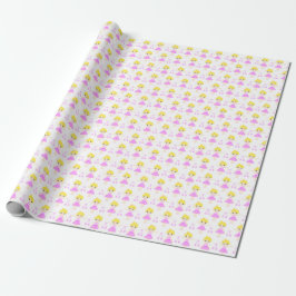 Papper för Cute blonde Ballerina Wrapping Presentpapper