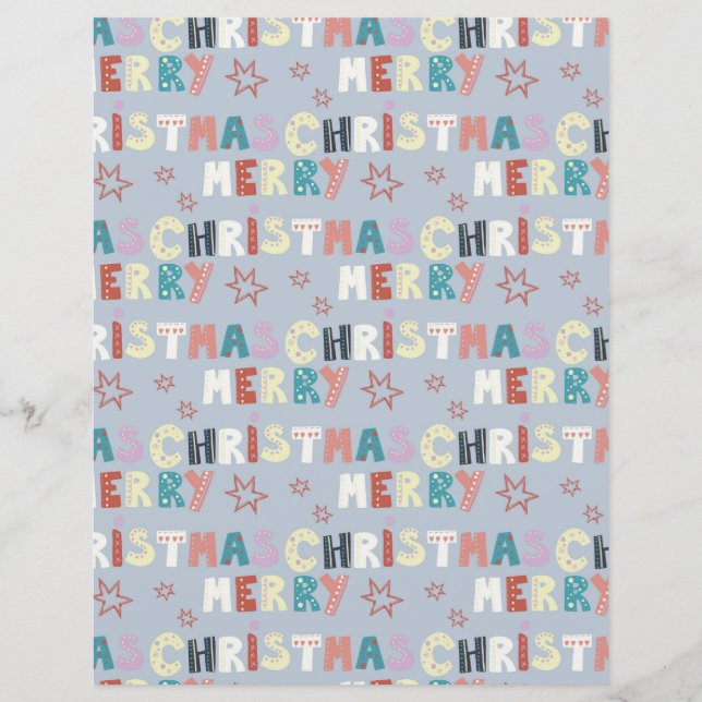 Papper för Cute Jolly-julskrapbok (Framsida)