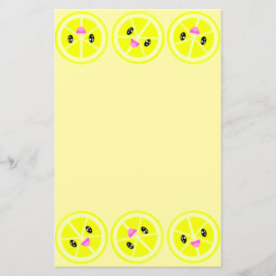 Papper för Cute Kawaii Lemon Gräns Lemonade Statio