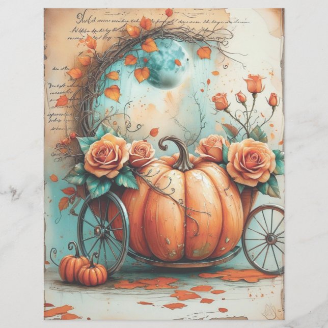 Papper för Cute Spooky Halloween Craft-skrapbook (Framsida)