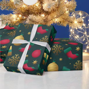 Papper för dekorativ inkapsling av Guld under jul Presentpapper