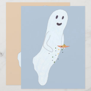 Papper för Egen Snacking Ghost Halloween Scrapbook