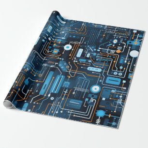 Papper för elektronisk krets presentpapper