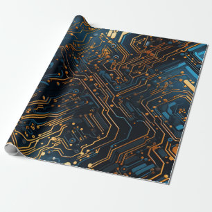 Papper för elektronisk krets presentpapper