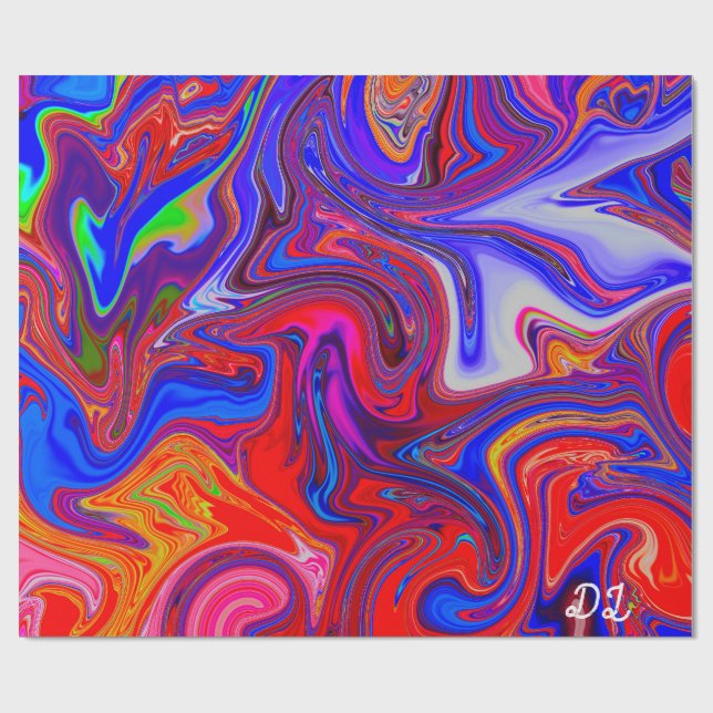 Papper för enhetlig Abstrakt för Vätskig insvällni Presentpapper (Platt)