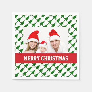 Papper för Family Jul Photo Napkins Pappersservett