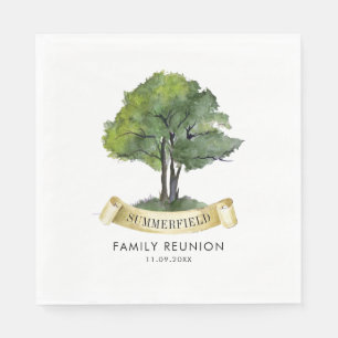 Papper för Family Reunion Genealogy Träd Cousins P Pappersservett