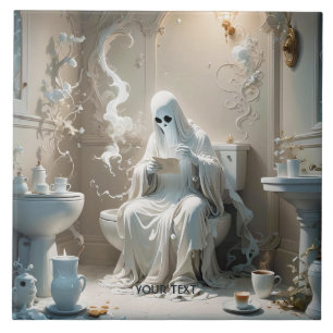 Papper för Fantasy Cute Ghost Bathroom Kakelplatta