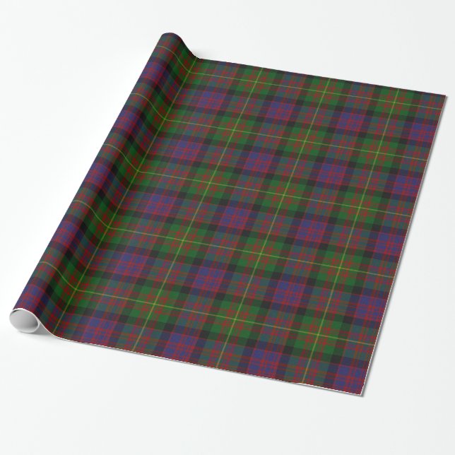 Papper för färgfull Carnegie Tartan Play Wrapping Presentpapper (Utrullad)