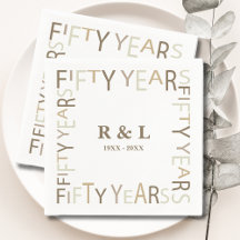 papper för femtioårsjubileum i Bröllop