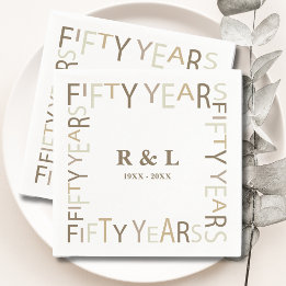 papper för femtioårsjubileum i Bröllop Pappersservett