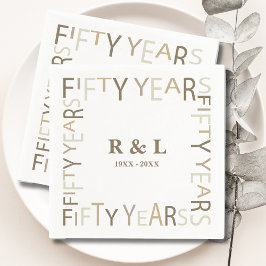 papper för femtioårsjubileum i Bröllop Pappersservett