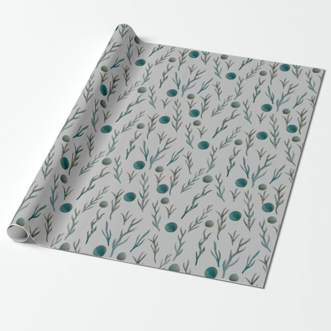 Papper för Ferns & Dots Wrapping Presentpapper (Utrullad)
