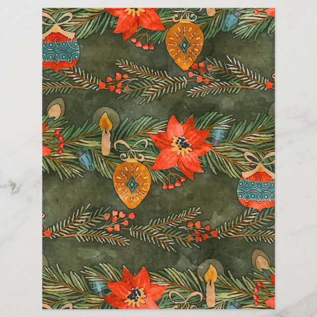 Papper för Festive-Vintage-skrapbok (Framsida)