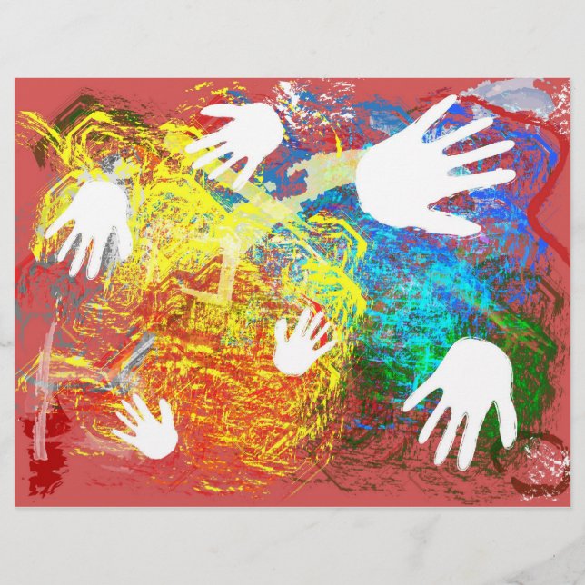 Papper för finger-färgskrapbok (Framsida)