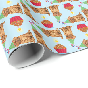 Papper för födelsedagskupkaka Dogue de Bordeaux Wr Presentpapper