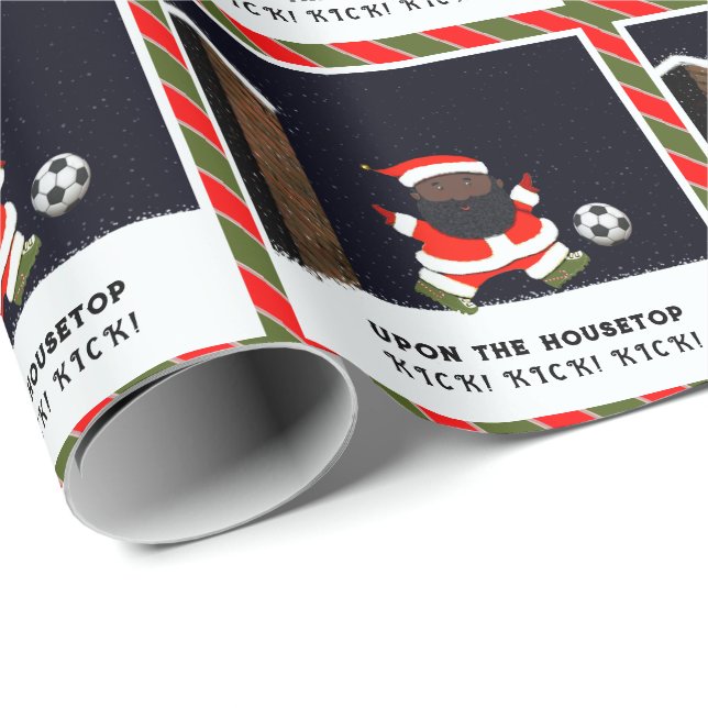 Papper  för fotboll Helgdag Gift Wrapping Presentpapper (Rullad Hörn)