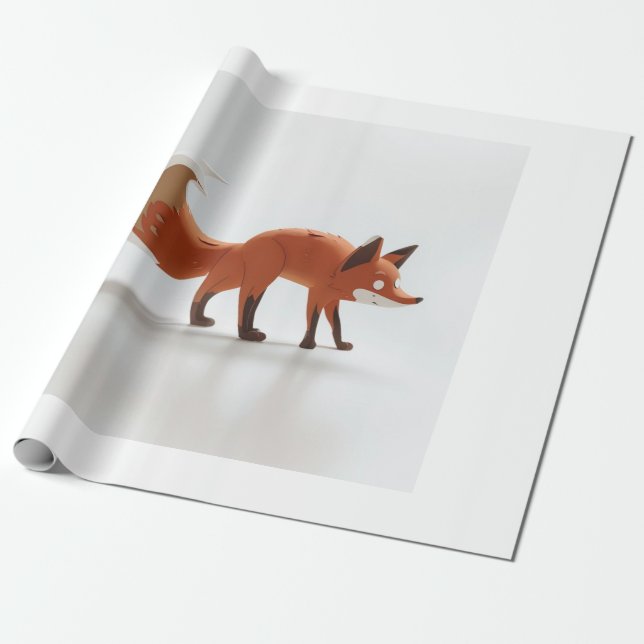 Papper för foxinsvällning presentpapper (Utrullad)