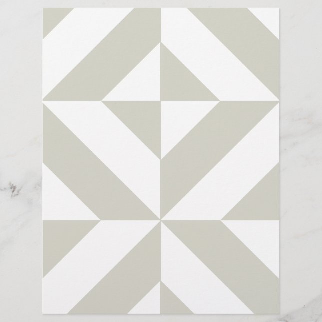 Papper för geometrisk avkodningsskrapbok för Grått (Framsida)