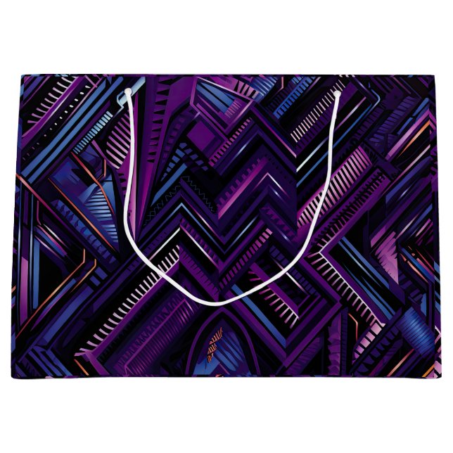 Papper för Geometrisk Lila Afro Fusion Wrapping (Framsidan)