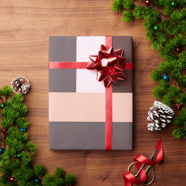 Papper för geoometrisk svällning av deert Mocha Presentpapper (Julgåva)