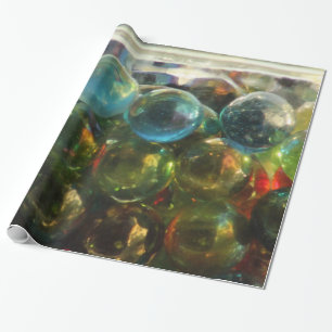 Papper för Glass marmorar för regnbåge glättat Presentpapper