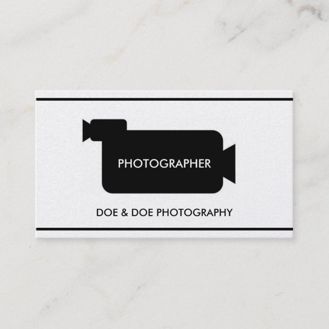 Papper för guld för fotograffilmskaparefotografi visitkort (Framsida)