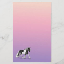 Papper för Gypsy Vanner Paint Horse Stationery