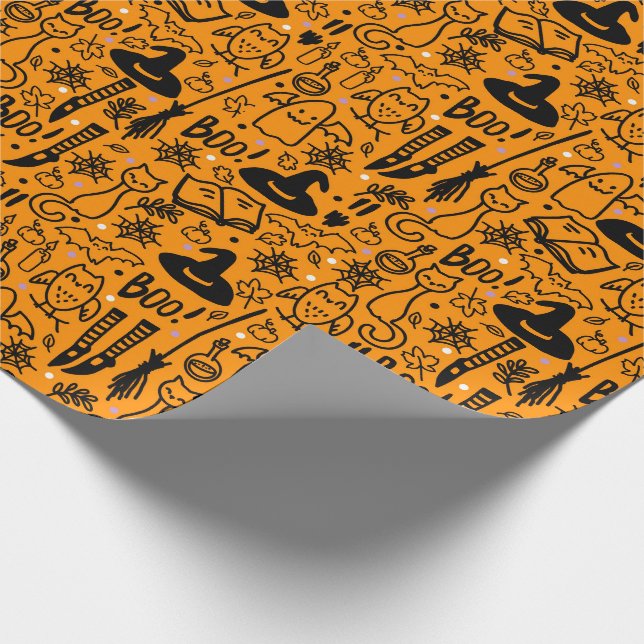 Papper för Halloween. Presentpapper (Hörn)