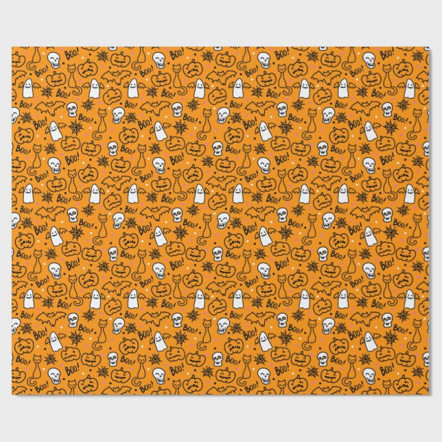 Papper för Halloween. Presentpapper (Platt)