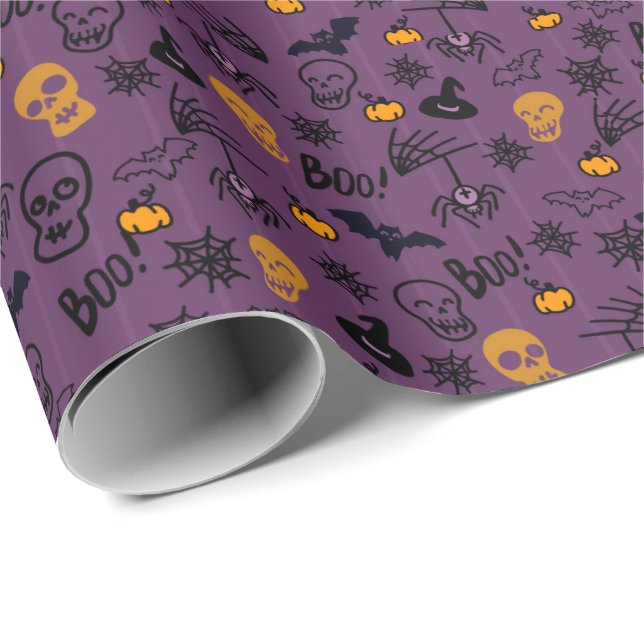 Papper för Halloween. Presentpapper (Rullad Hörn)