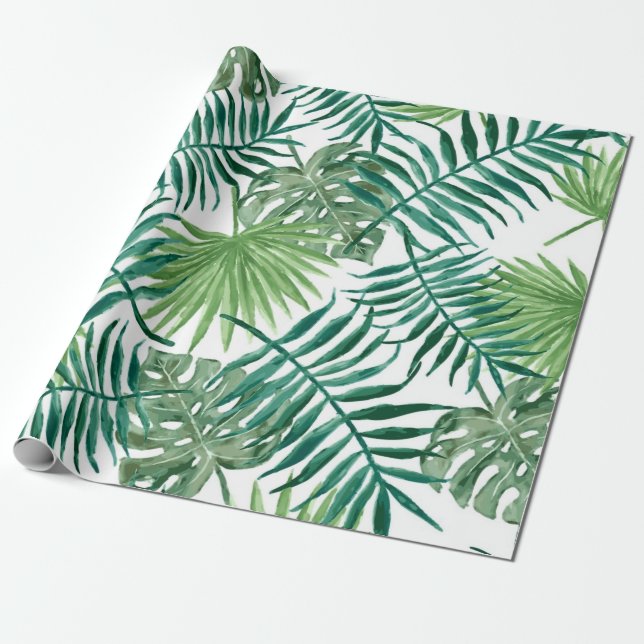 Papper för Handflatan Greenery Wrapping av Tropica Presentpapper (Utrullad)